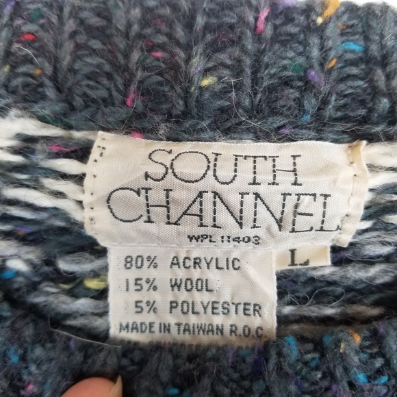 Vintage south channel Christmas gray wool sweater - Picture 8 of 8